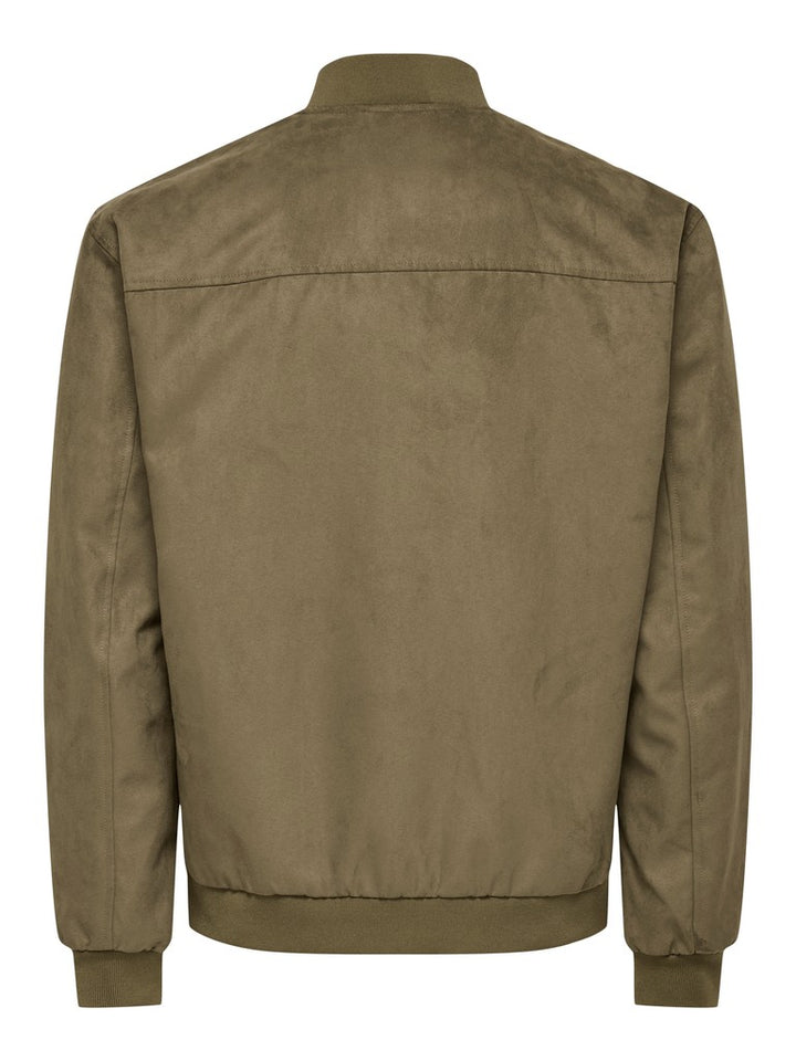 Onslucas Fake Suede Bomber Otw Noos - Bruin Dessin