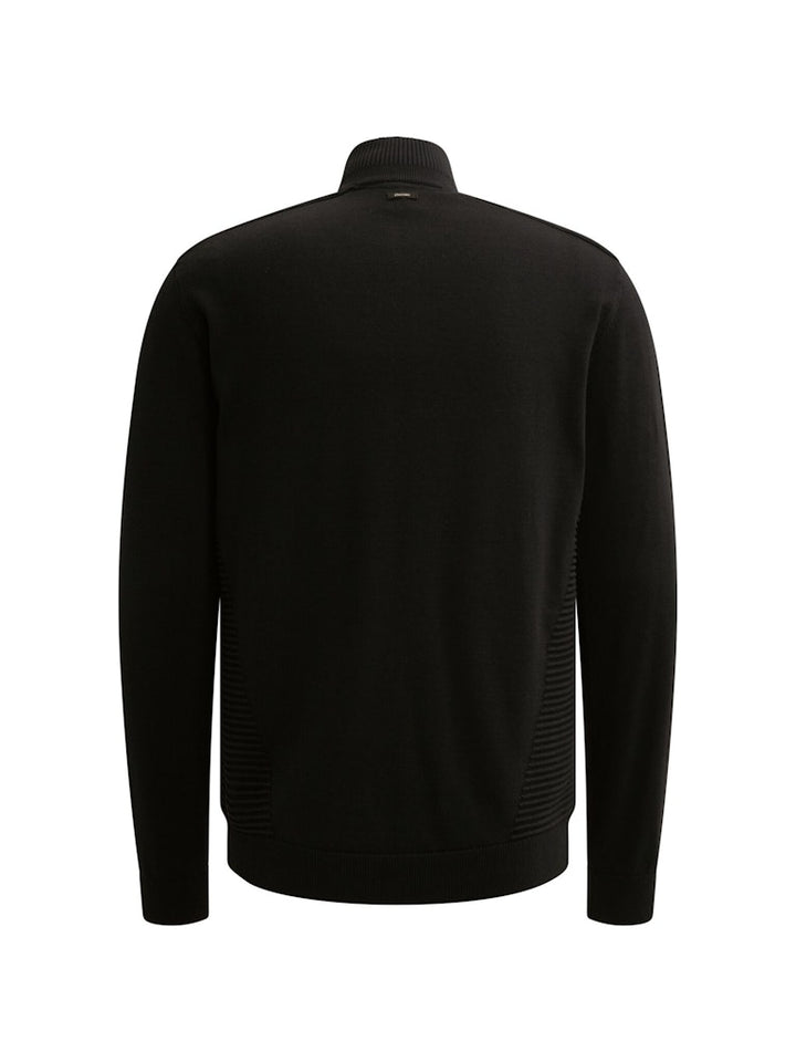 Zip Jacket Cotton Modal - Zwart