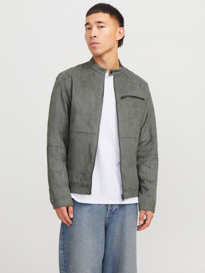 Jjedylan Biker Jacket Noos - Grijs