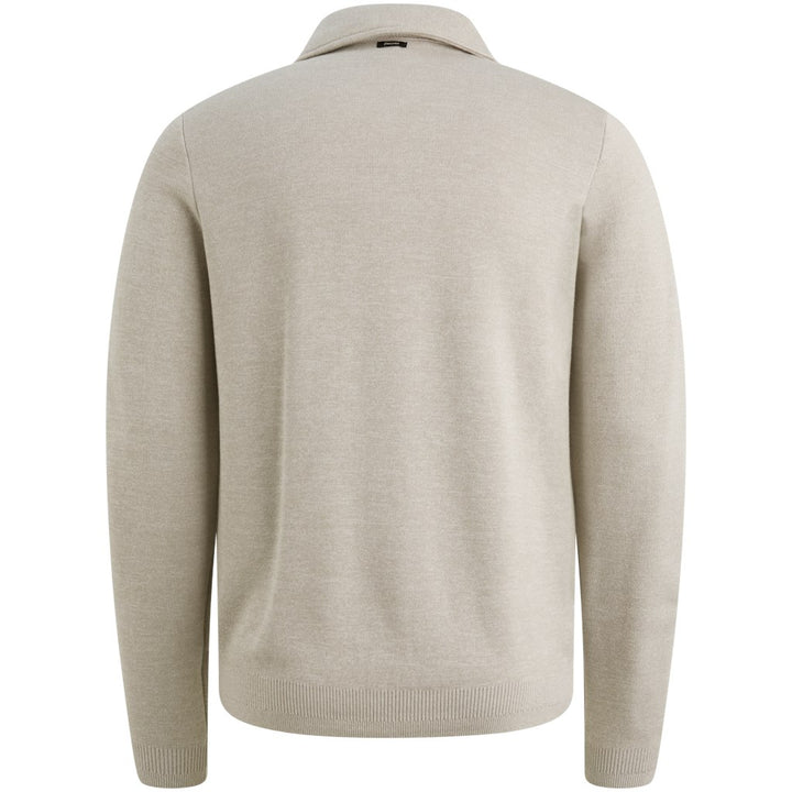 Zip Jacket Cotton Modal Mouline Bo - Lichtgrijs