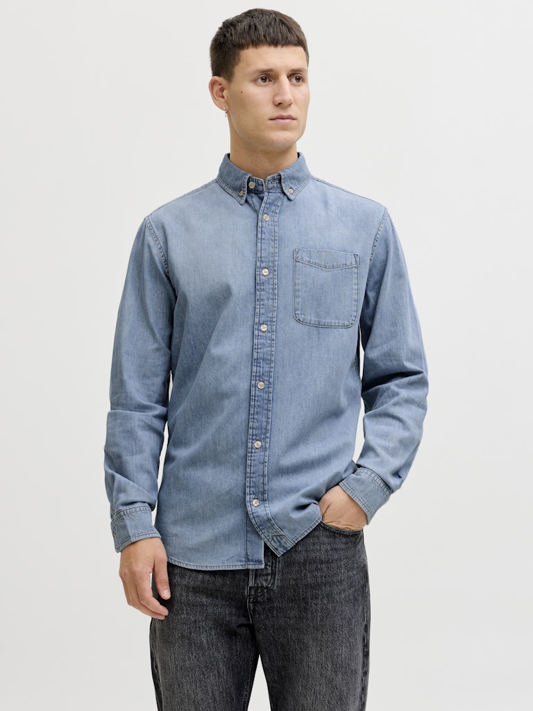 Jjebrook Jjoxford Shirt Akm 990 - Blue Denim