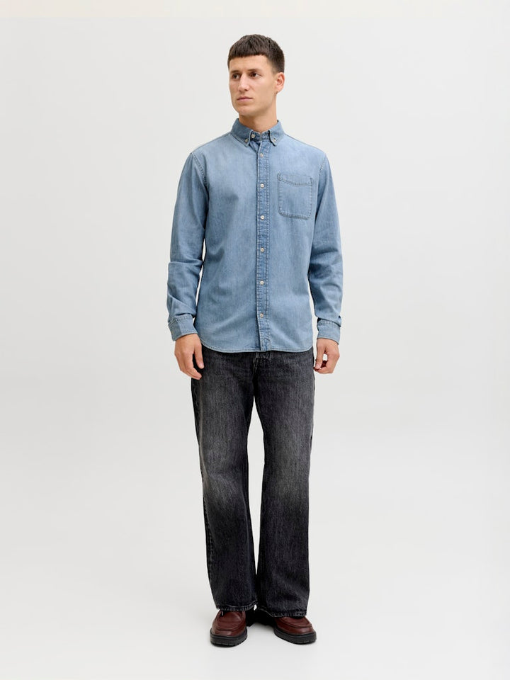 Jjebrook Jjoxford Shirt Akm 990 - Blue Denim