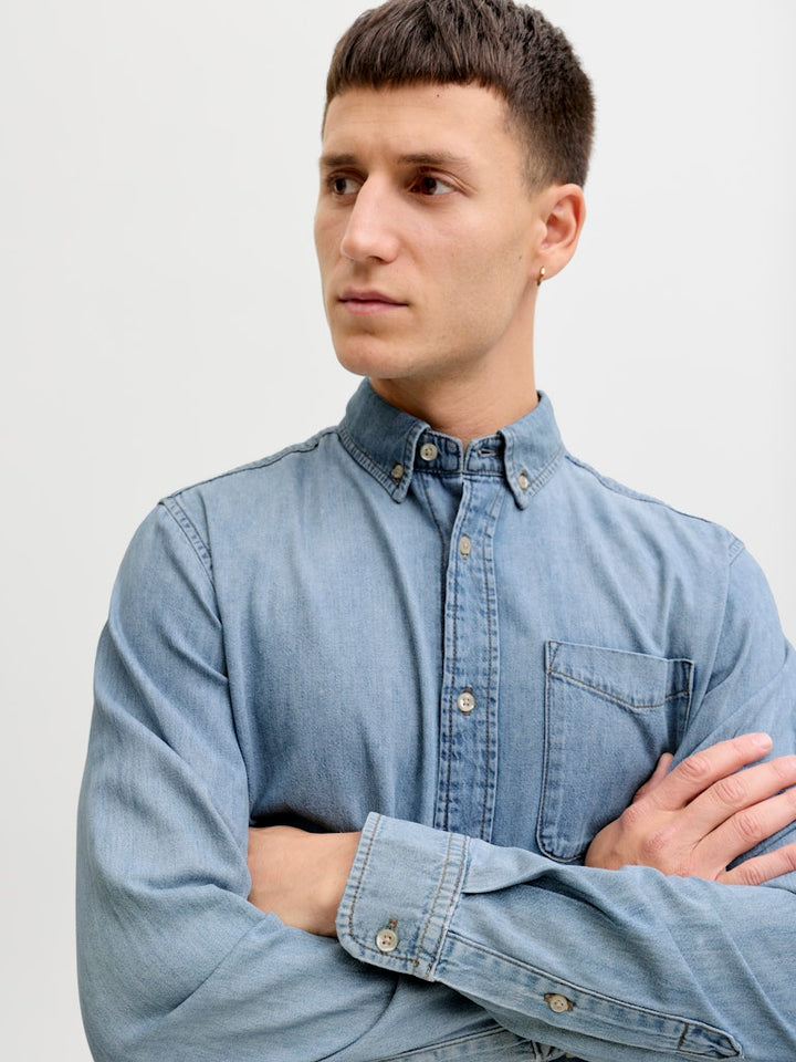 Jjebrook Jjoxford Shirt Akm 990 - Blue Denim