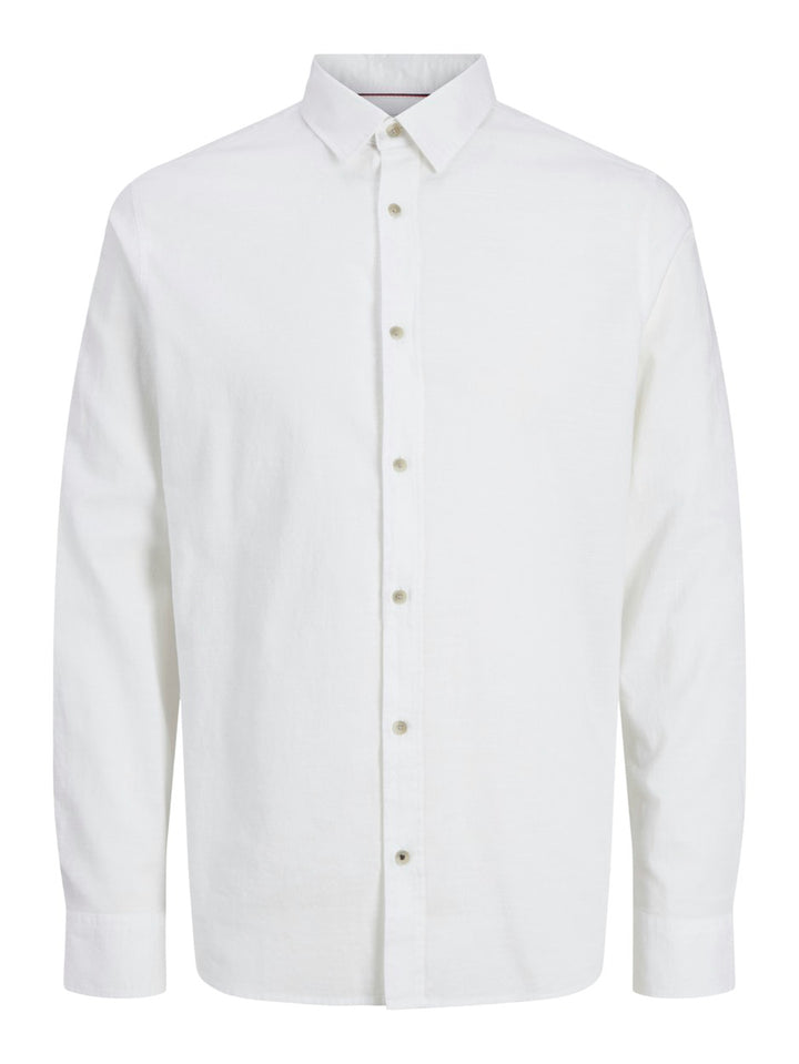 Jjpierre Slub Shirt Ls - Wit