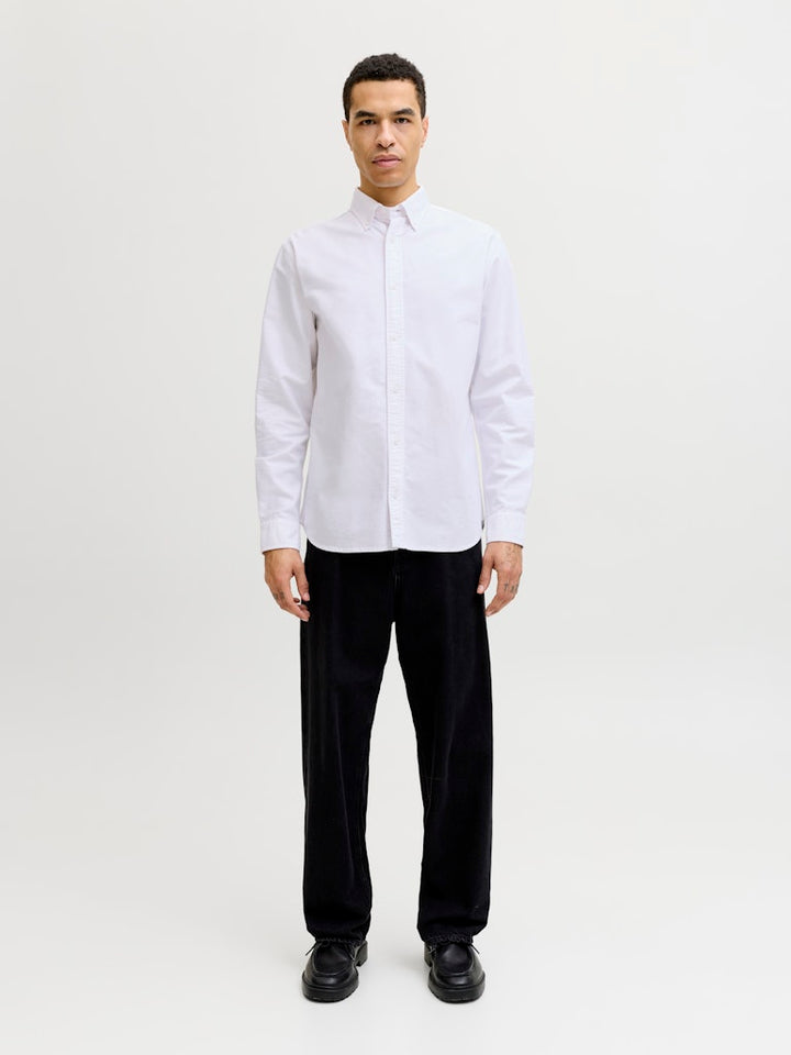 Jprbluharvey Oxford L/s Shirt Sn - Off-white