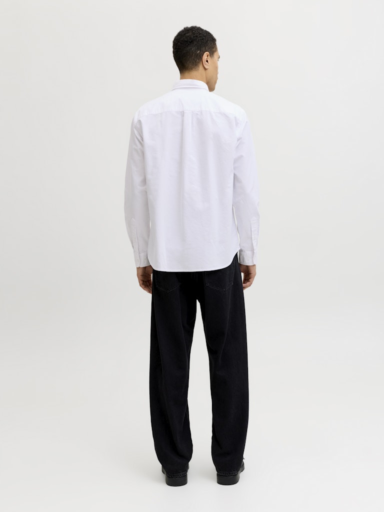 Jprbluharvey Oxford L/s Shirt Sn - Off-white