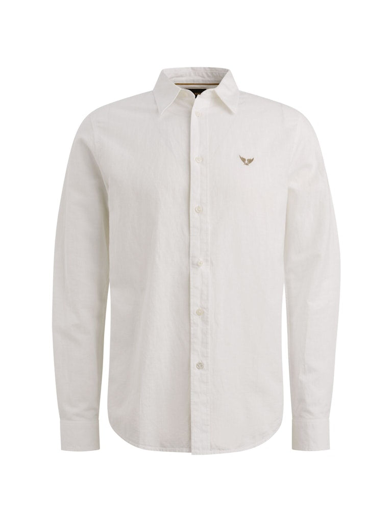 Long Sleeve Shirt Ctn Linen Garmen - Off-white