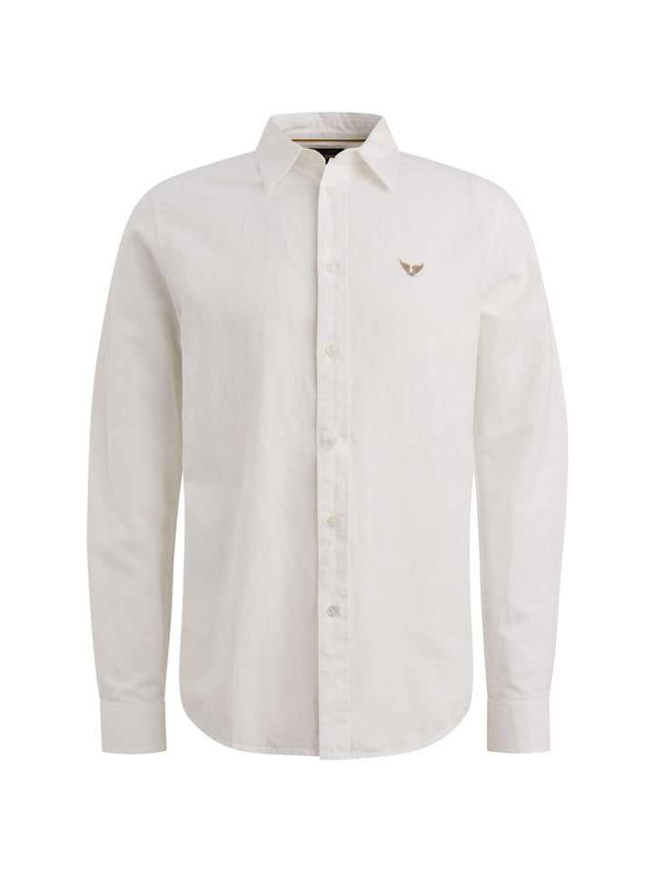 Long Sleeve Shirt Ctn Linen Garmen - Off-white