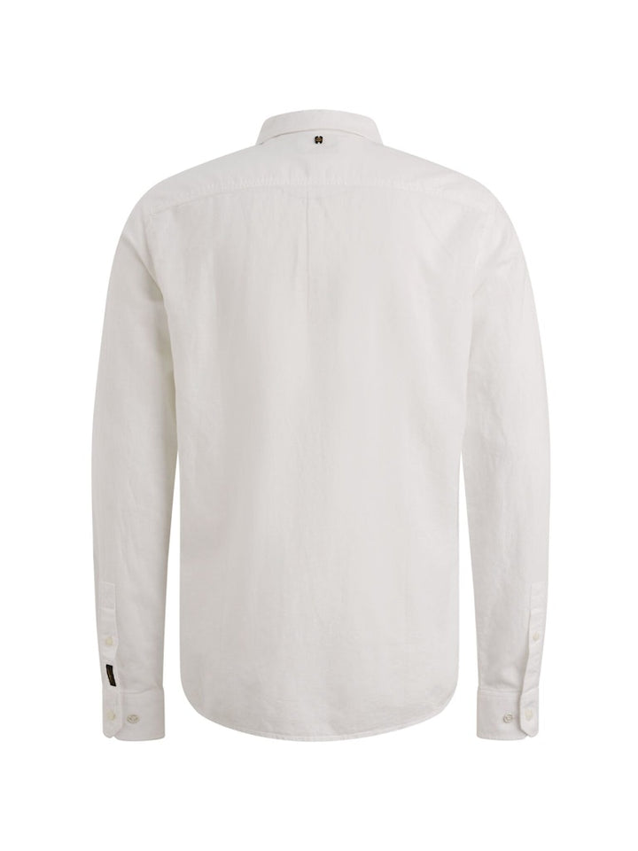 Long Sleeve Shirt Ctn Linen Garmen - Off-white