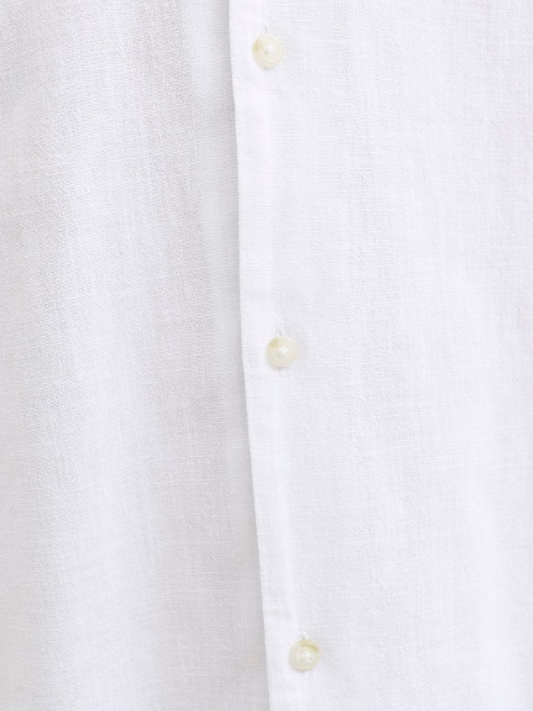 Jjesummer Linen Blend Resort Shirt Ss Sn - Off-white