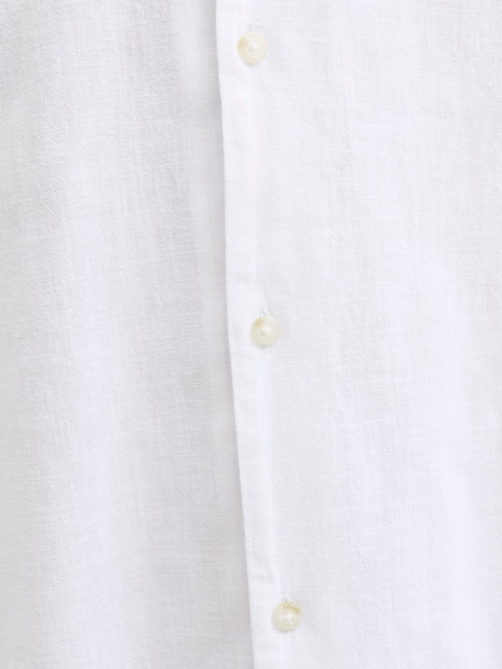 Jjesummer Linen Blend Resort Shirt Ss Sn - Off-white