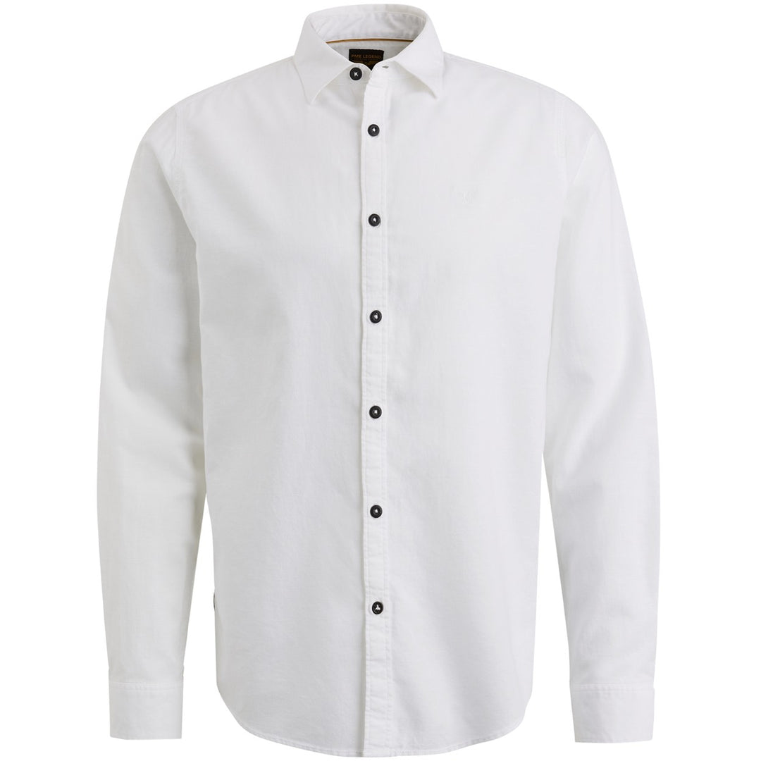 Long Sleeve Shirt Ctn/linen - Off-white