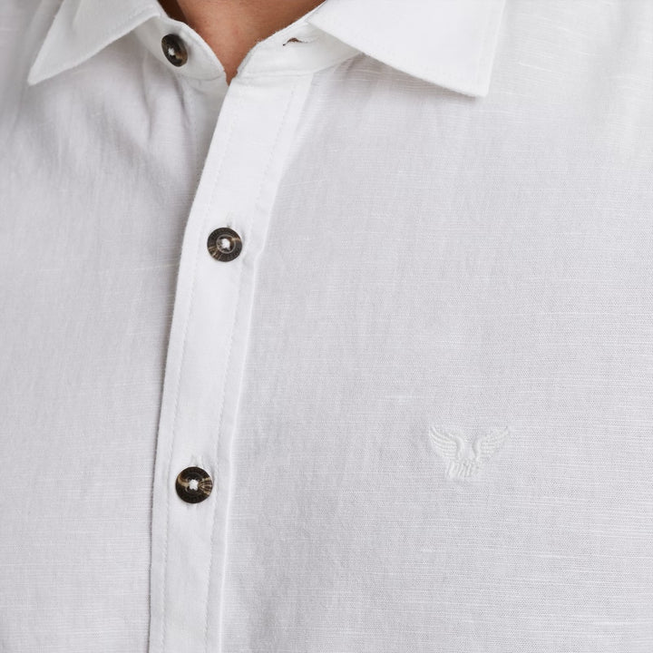 Long Sleeve Shirt Ctn/linen - Off-white