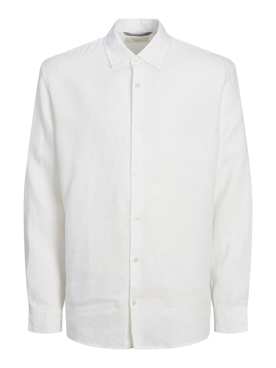 Jprcclawrence Linen Shirt L/s Sn - Off-white