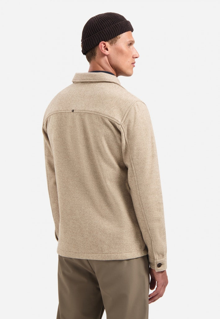 Overshirt Button Closure Melange - Zand