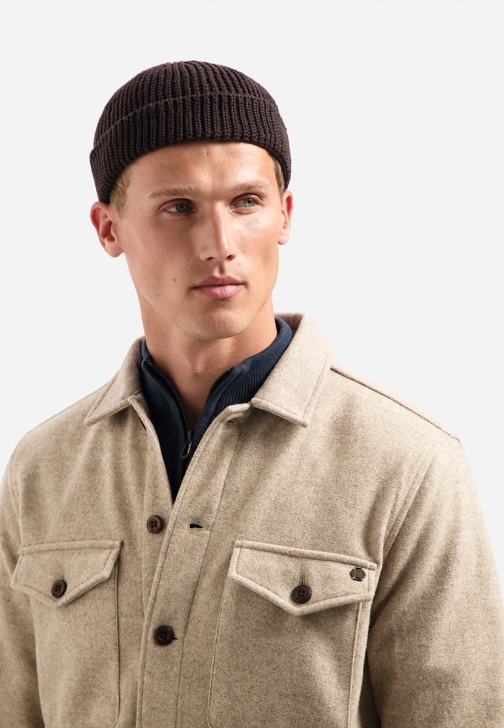Overshirt Button Closure Melange - Zand