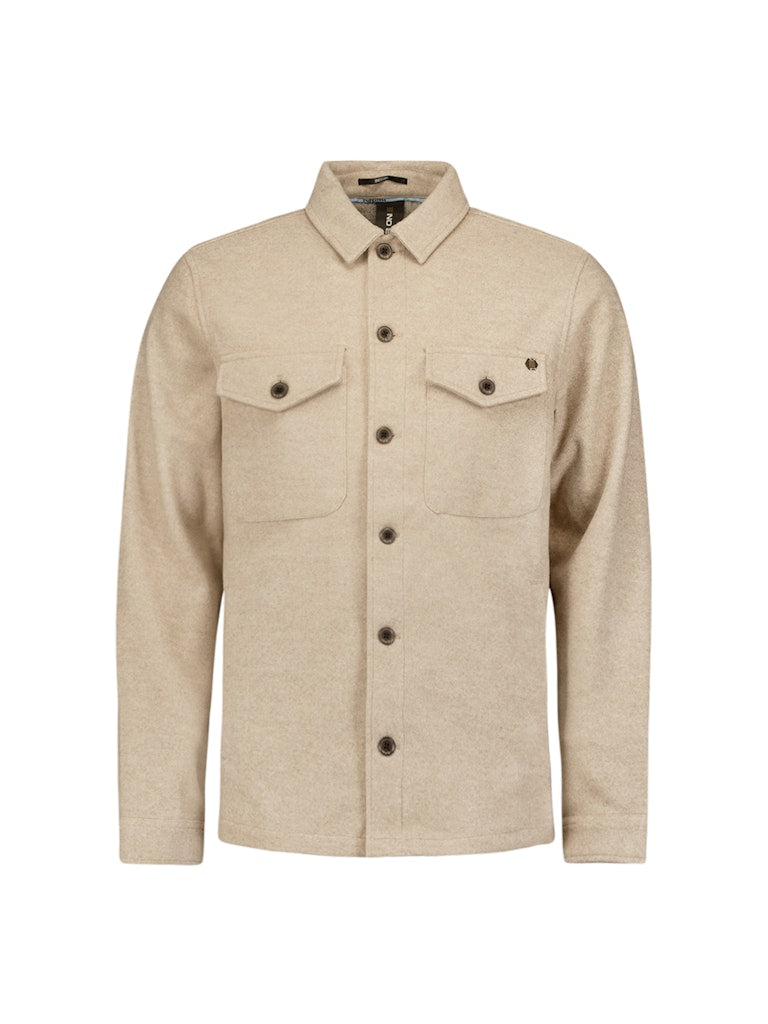 Overshirt Button Closure Melange - Zand