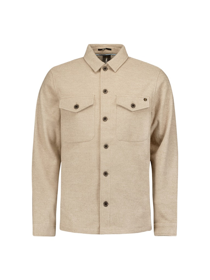 Overshirt Button Closure Melange - Zand