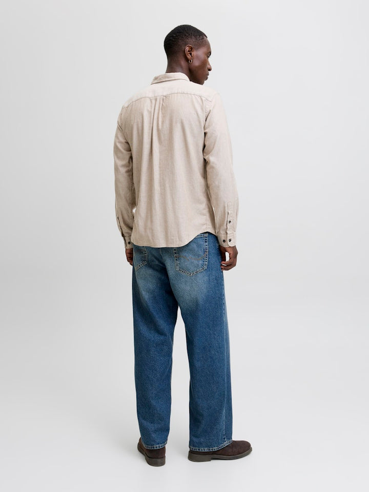 Jjeclassic Melange Shirt L/s Noos - Zand