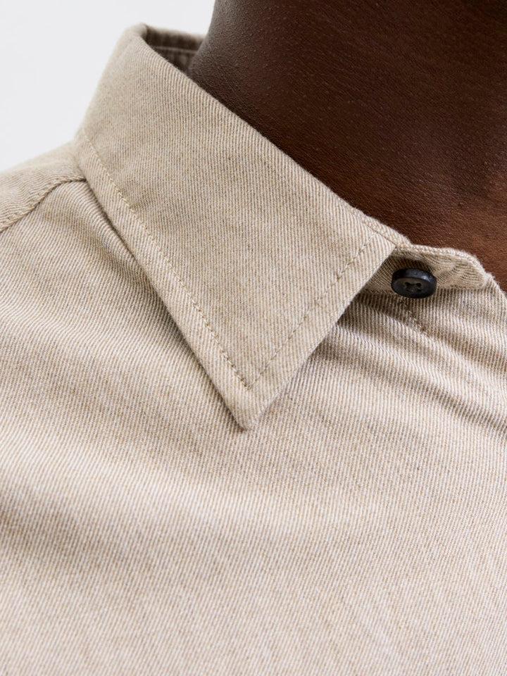 Jjeclassic Melange Shirt L/s Noos - Zand