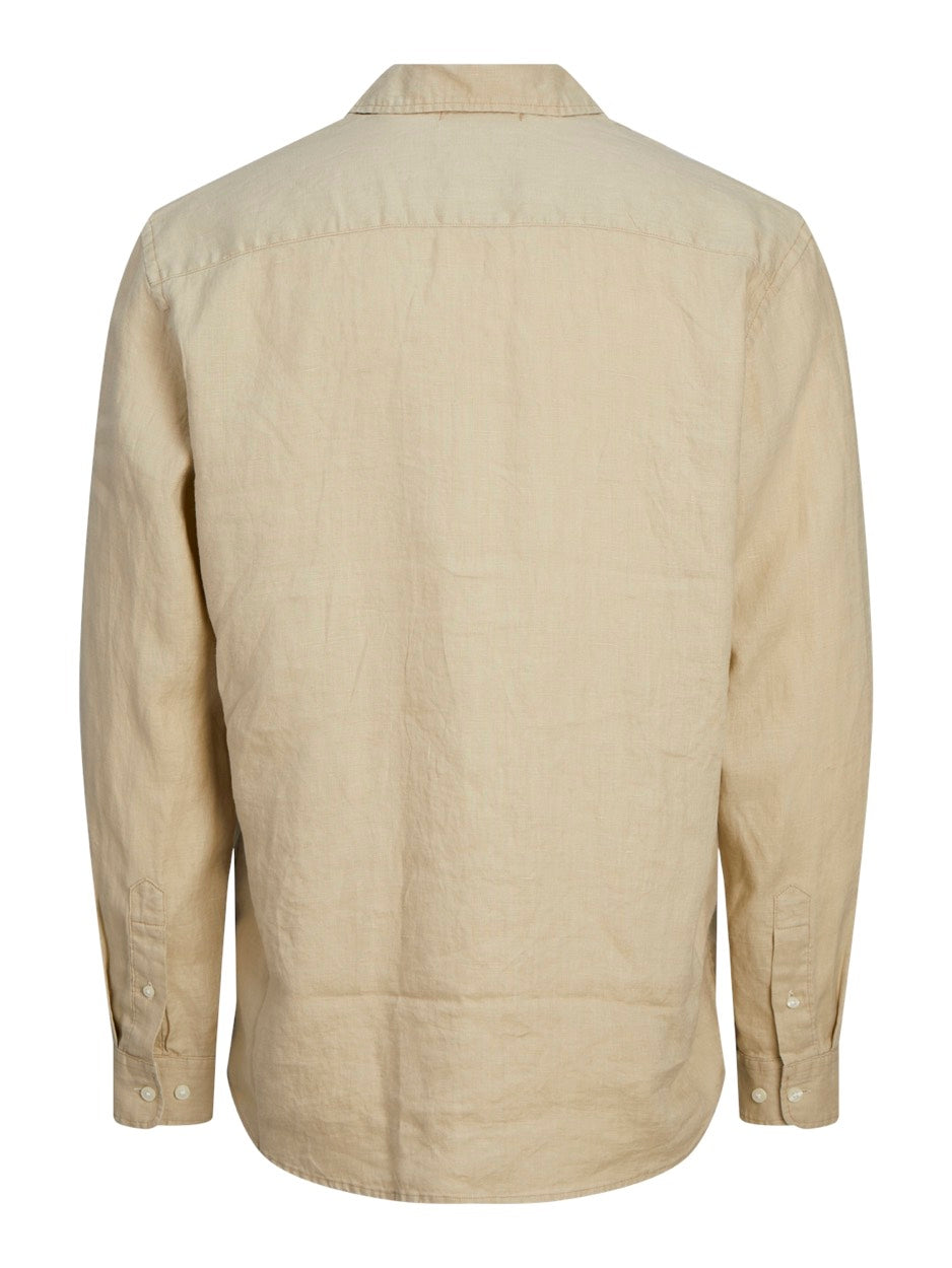 Jprcclawrence Linen Shirt L/s Sn - Zand
