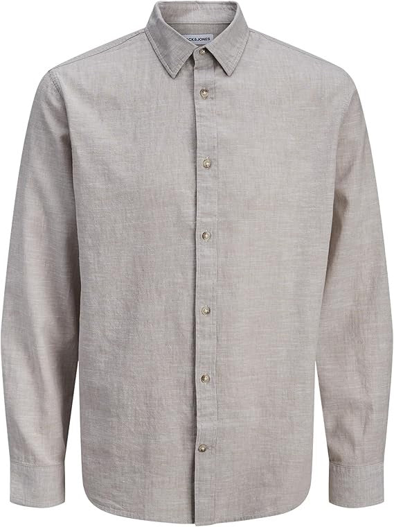 Jjesummer Linen Blend Shirt L/s Sn - Zand