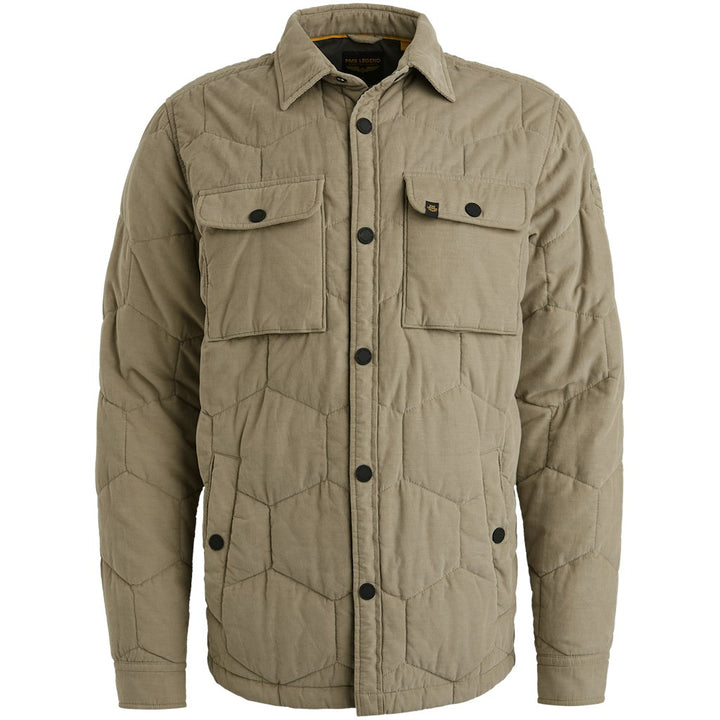 Long Sleeve Shirt Quilted Corduroy - Zand