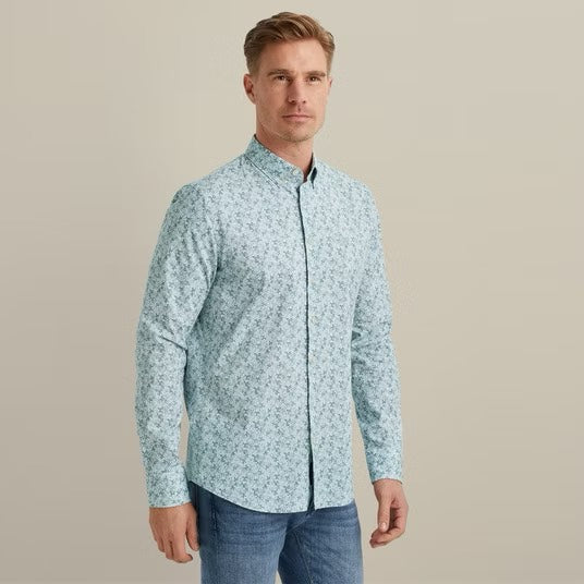 Long Sleeve Shirt Print On Poplin - Zand