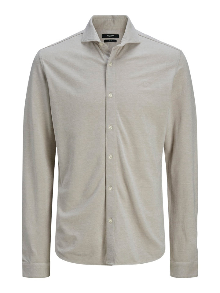 Jprblalance Pique L/s Shirt Smu - Beige