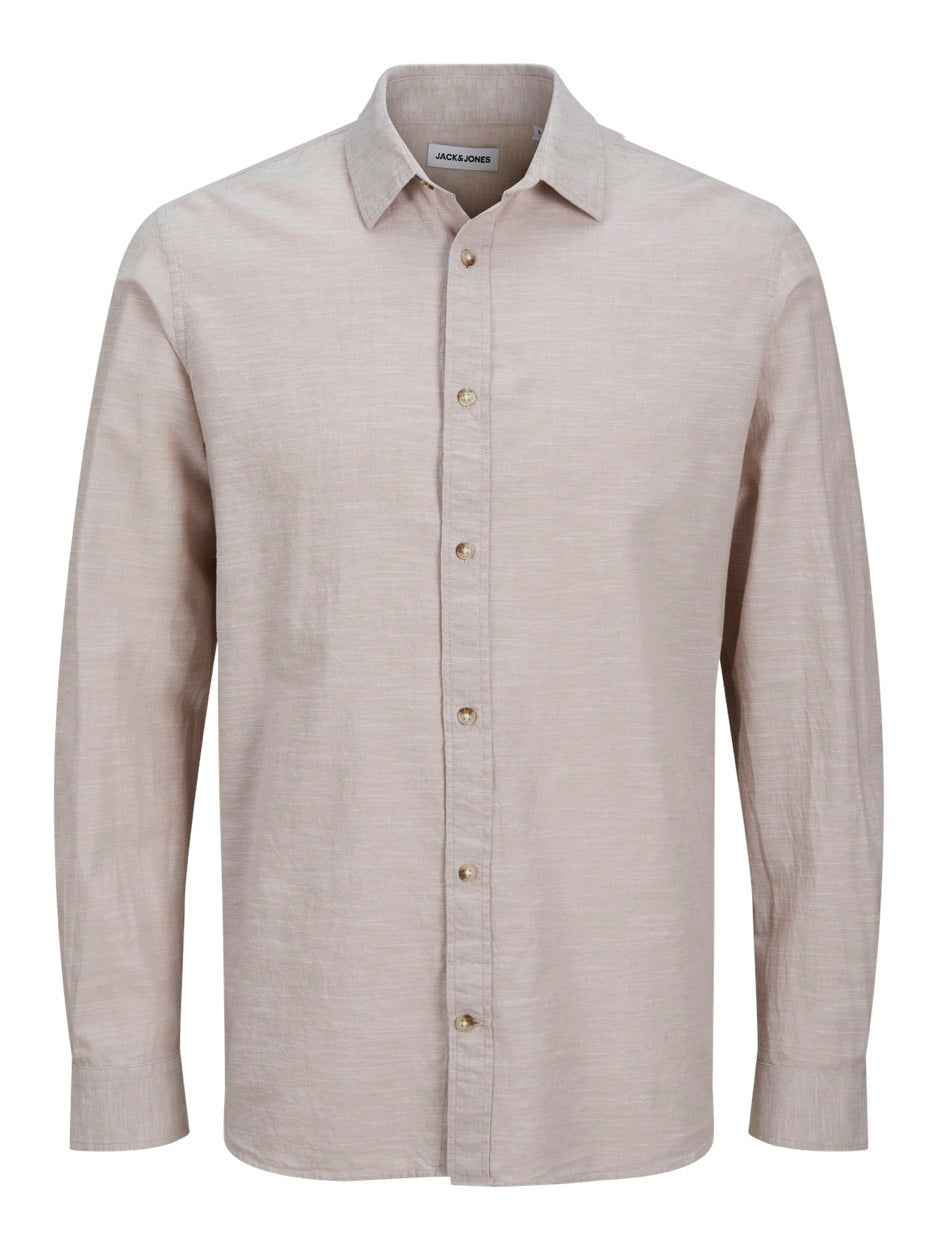 Jjesummer Shirt Ls Sn - Beige