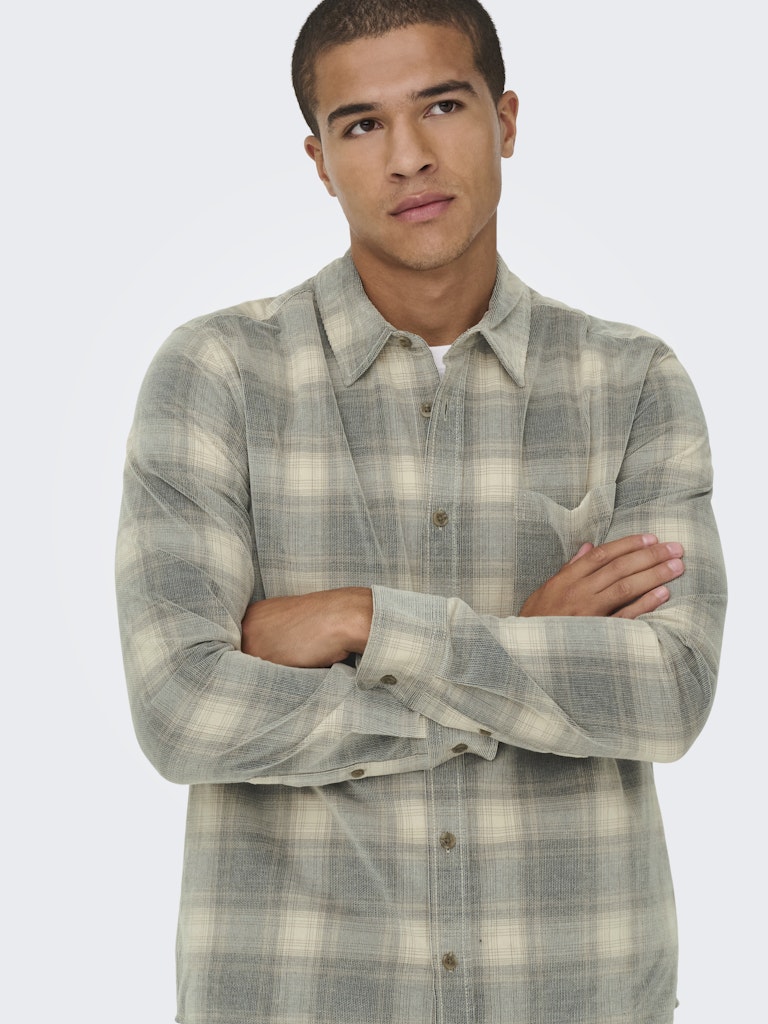 Onswilliam Cord Ls Shirt - Zand Dessin