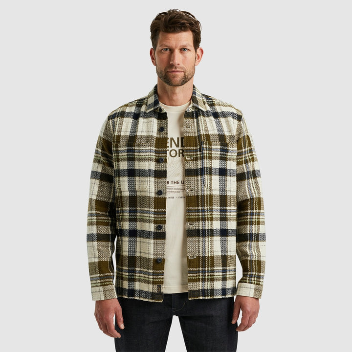 Long Sleeve Shirt Dobby Mattweave - Ecru Dessin