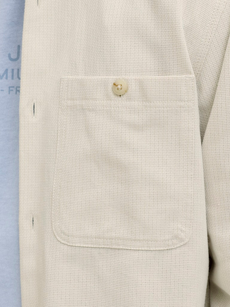 Jprblurayle Linen Bl. Solid Ls Shirt Sn - Ecru Dessin