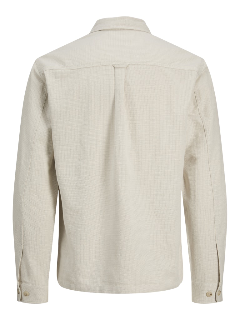 Jprblurayle Linen Bl. Solid Ls Shirt Sn - Ecru Dessin