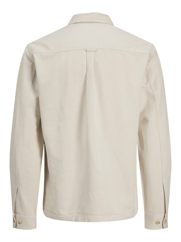 Jprblurayle Linen Bl. Solid Ls Shirt Sn - Ecru Dessin