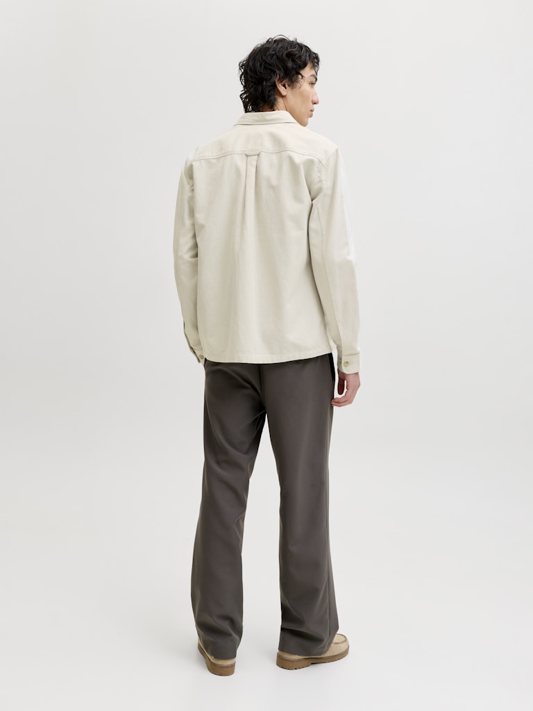 Jprblurayle Linen Bl. Solid Ls Shirt Sn - Ecru Dessin