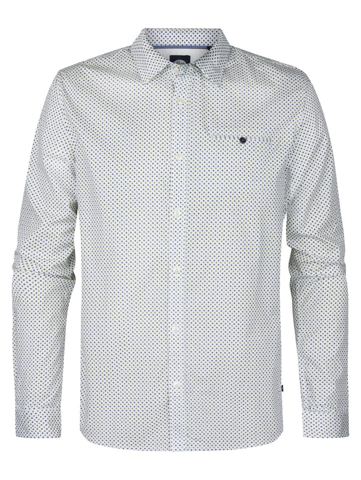 Men Shirt Long Sleeve Aop - Wit Dessin