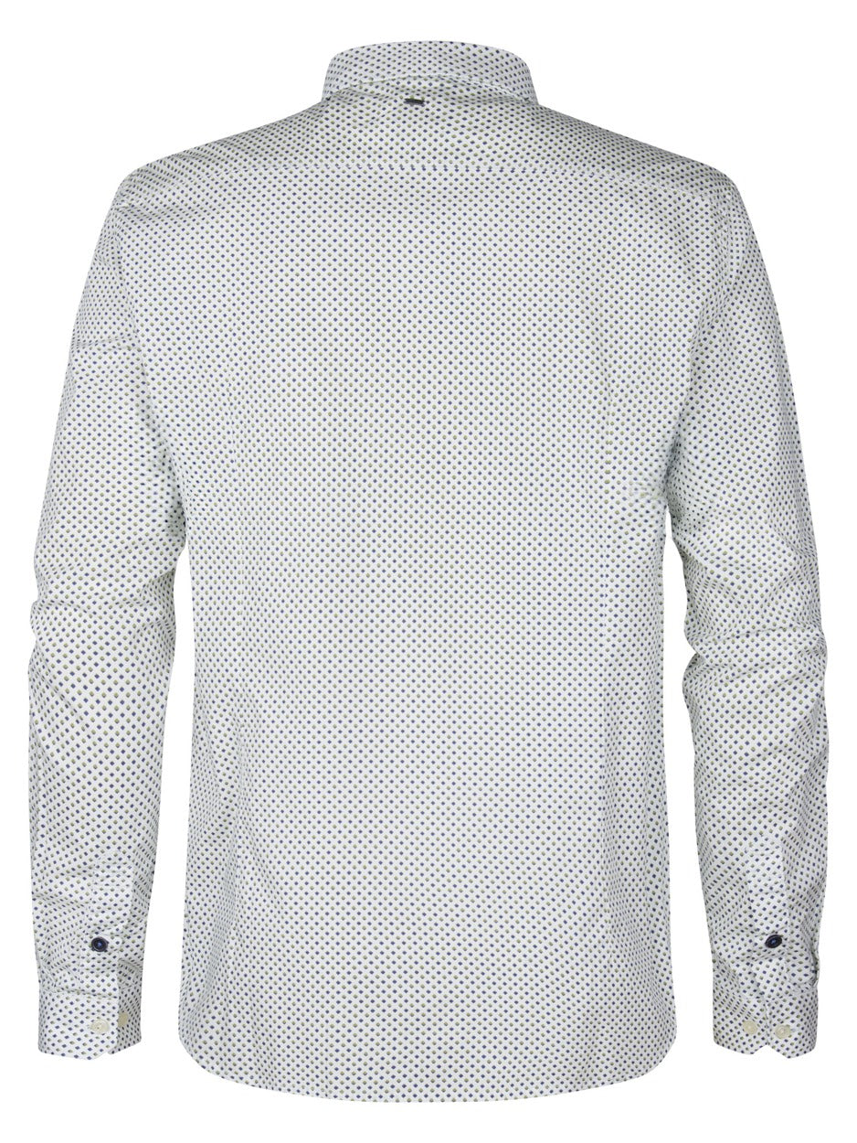 Men Shirt Long Sleeve Aop - Wit Dessin