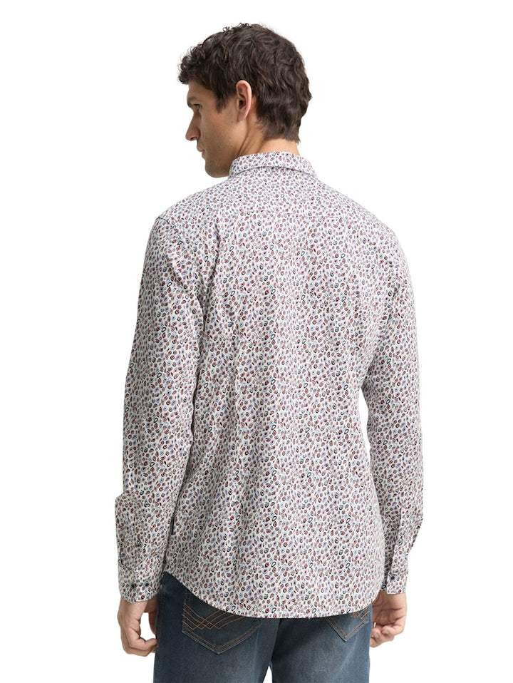 Aop Shirt L/s - Wit Dessin