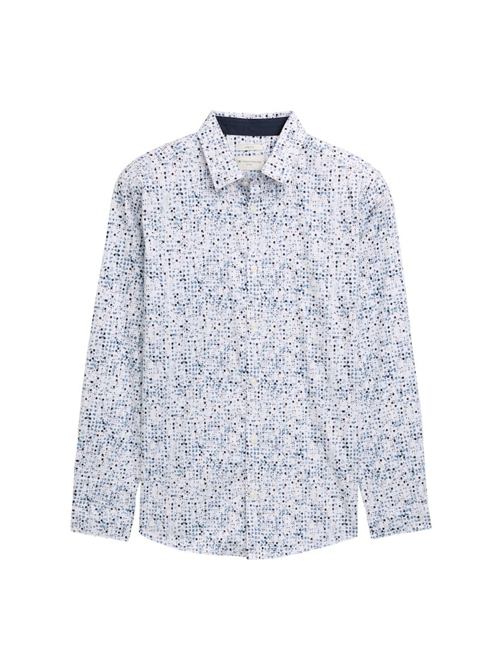 Printed Strech Shirt - Wit Dessin