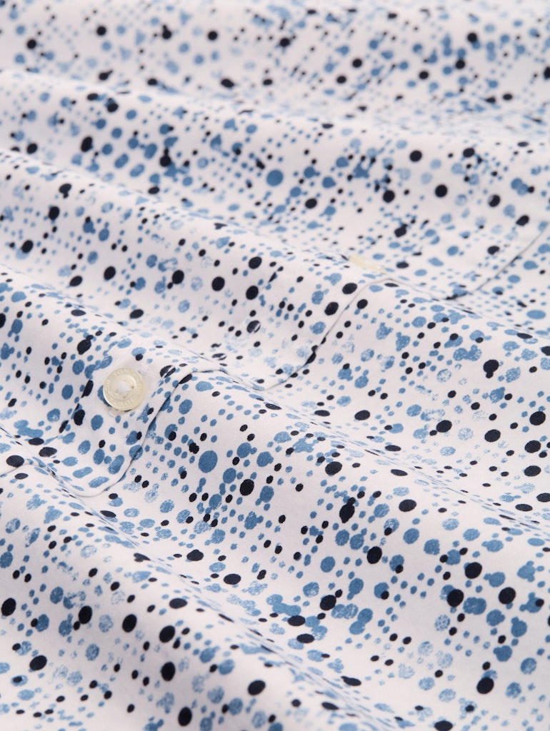 Printed Strech Shirt - Wit Dessin
