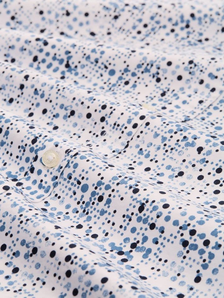 Printed Strech Shirt - Wit Dessin