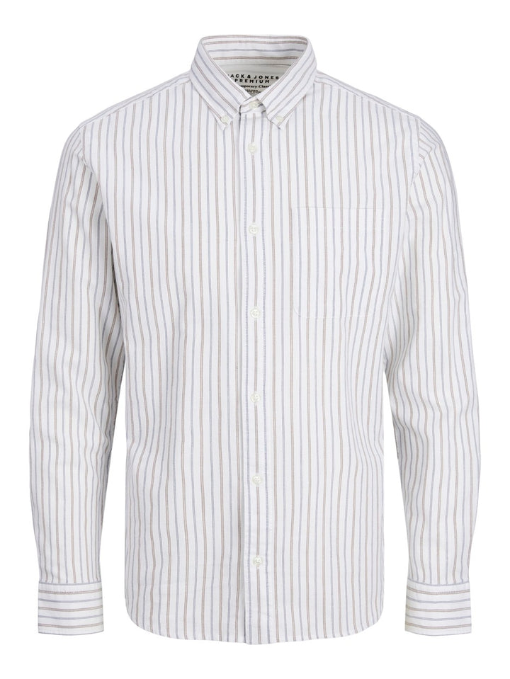 Jprbrook Oxford Shirt L/s Noos - Wit Dessin