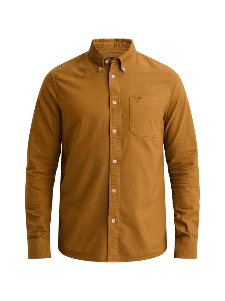Long Sleeve Shirt Garment Dye Oxfo - Oker
