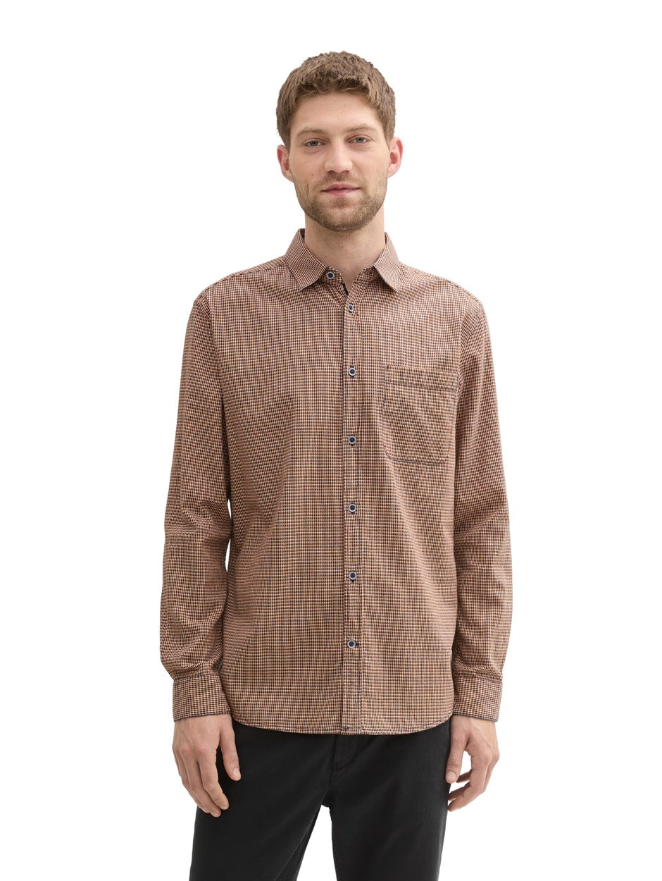 Structed Shirt - Oranje Dessin