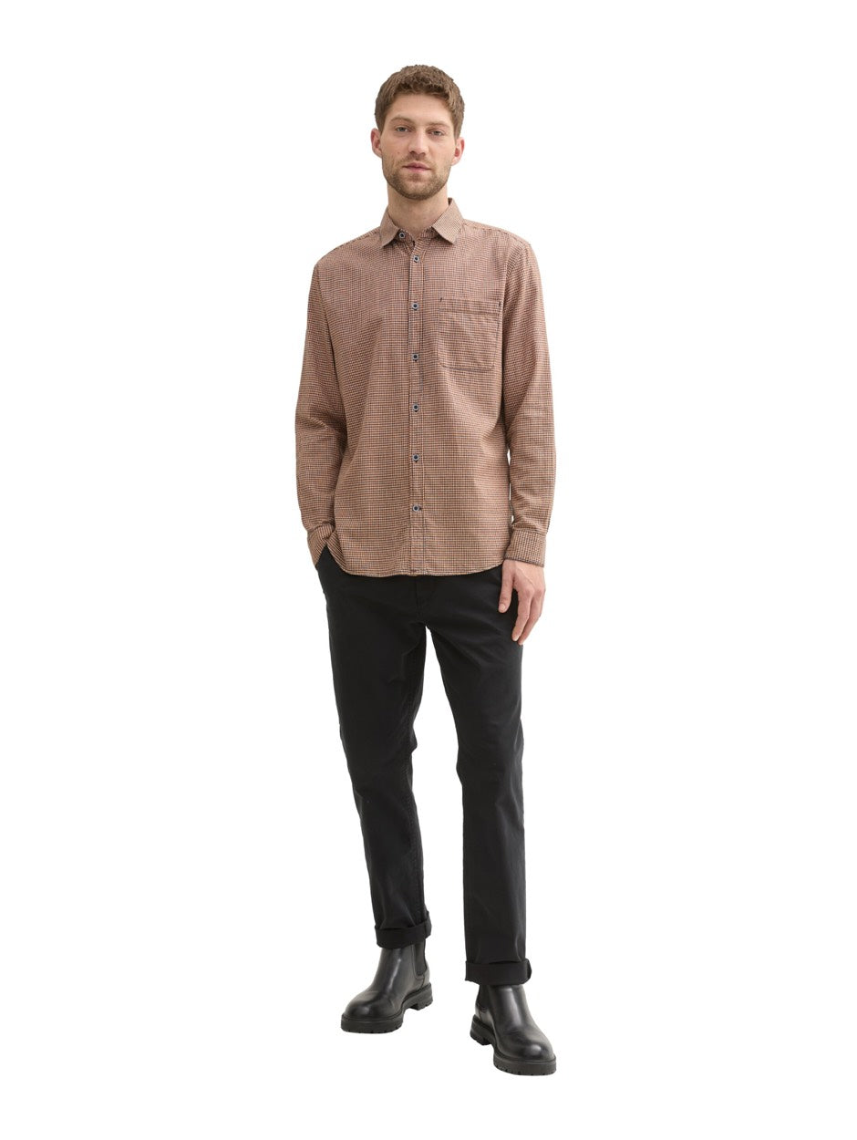 Structed Shirt - Oranje Dessin