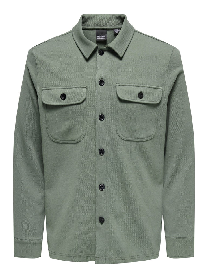 Onsnewkodyl Overshirt Sweat Noos - Olijf