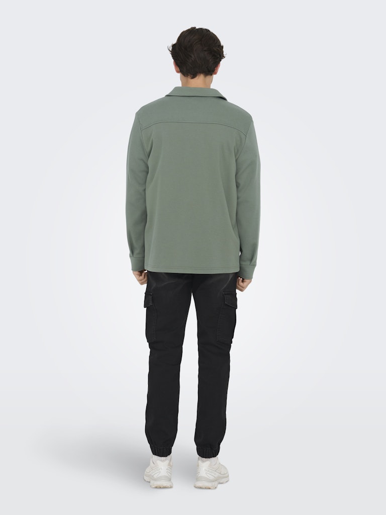 Onsnewkodyl Overshirt Sweat Noos - Olijf