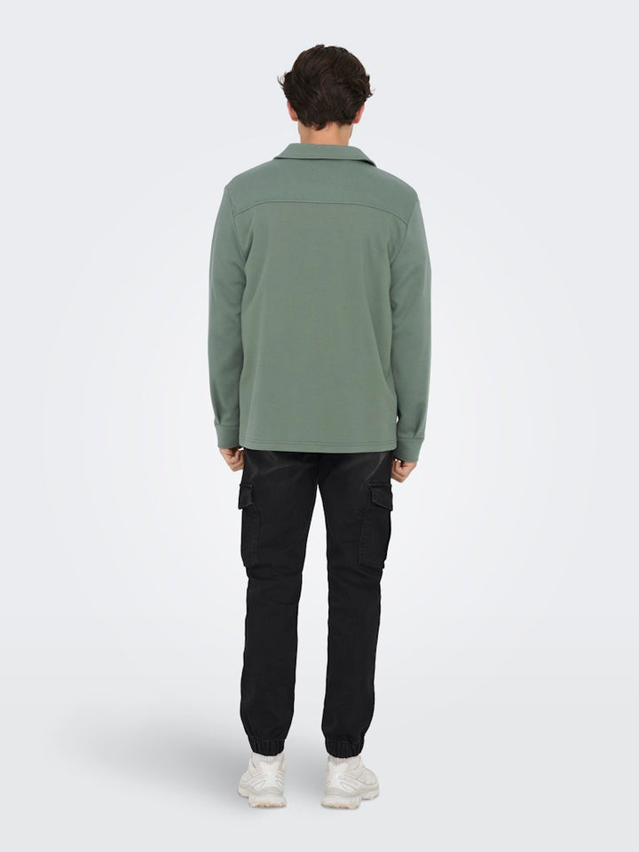 Onsnewkodyl Overshirt Sweat Noos - Olijf