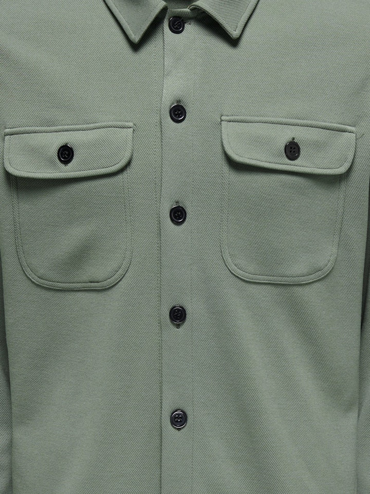 Onsnewkodyl Overshirt Sweat Noos - Olijf